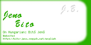 jeno bito business card